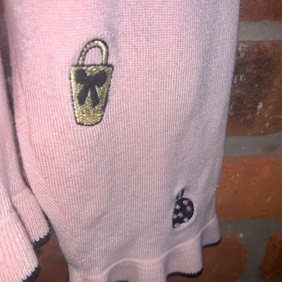 Pink Ruffle Cardigan With Embroidered Purses Size XL - Picture 7 of 7